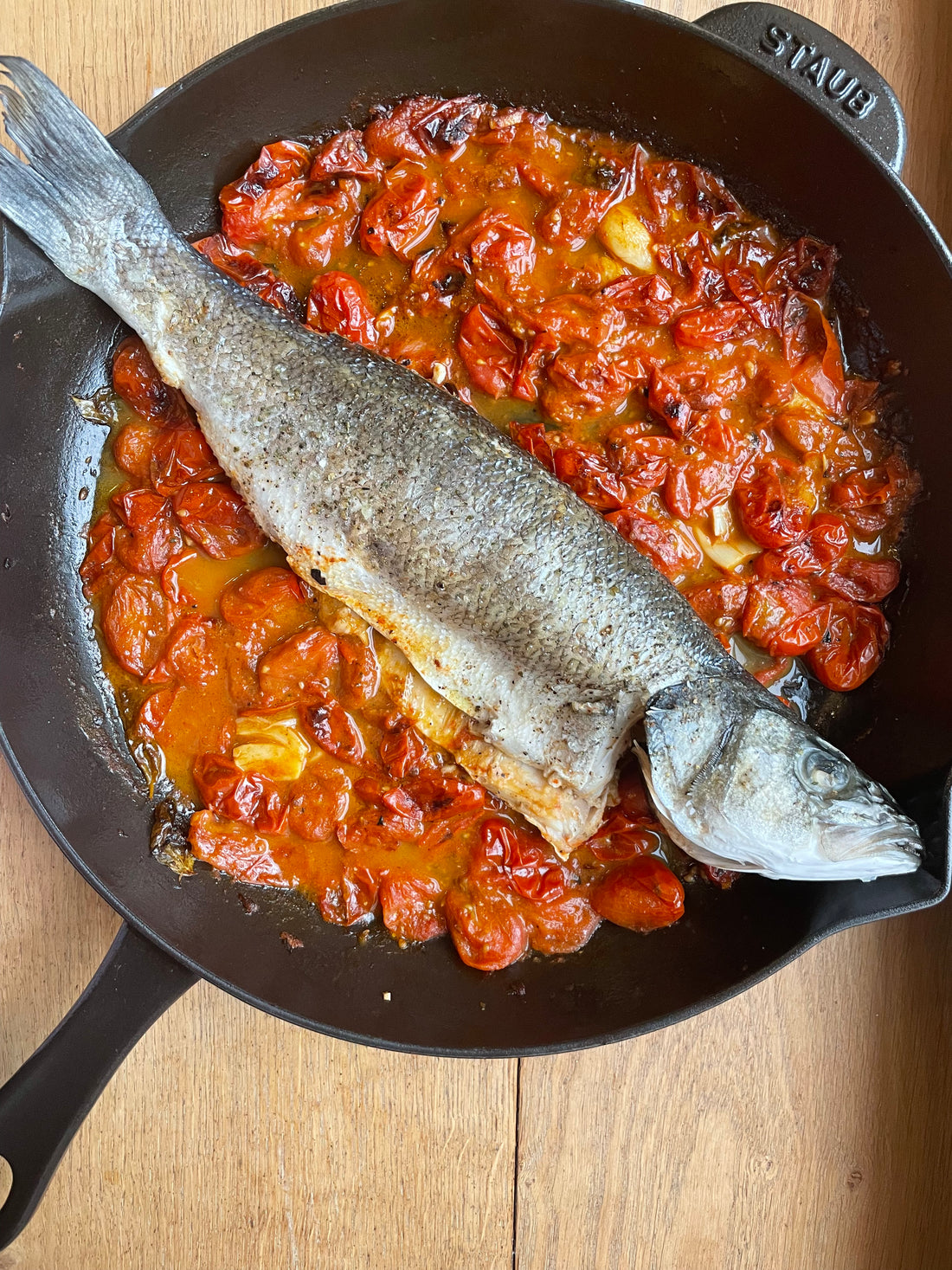 Pomodoro Steamed Branzino
