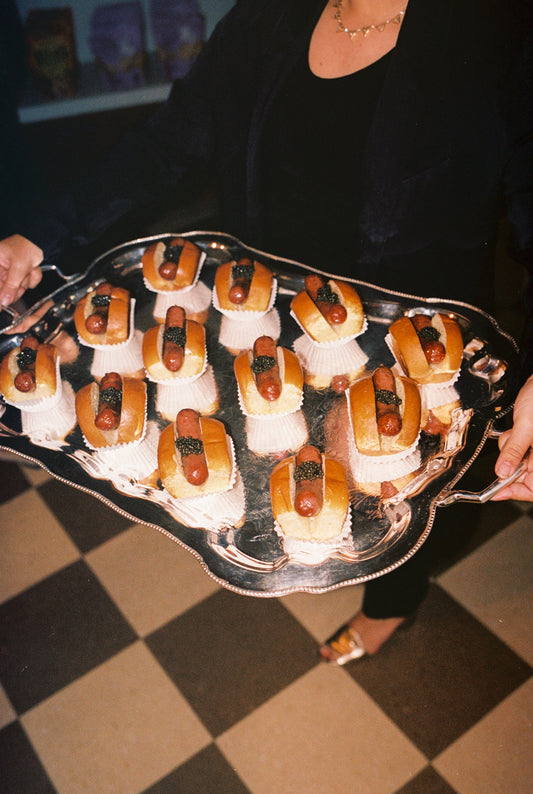 Grass-Fed Hot Dogs with CYK Caviar