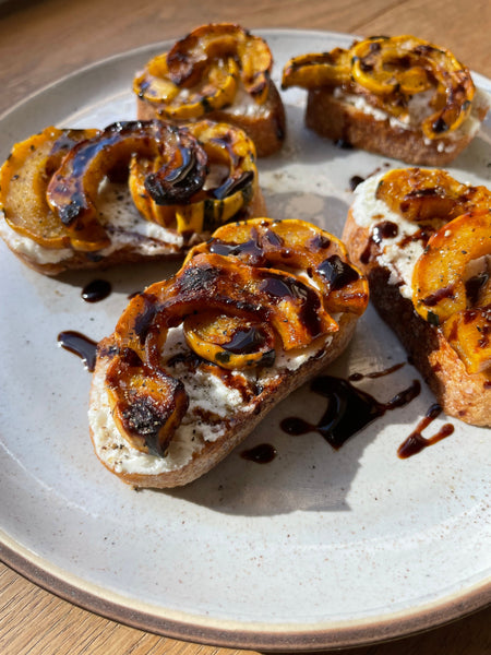 Delicata Squash & Goat Cheese Toast