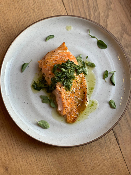 Crispy Salmon & Oregano Chimichuri