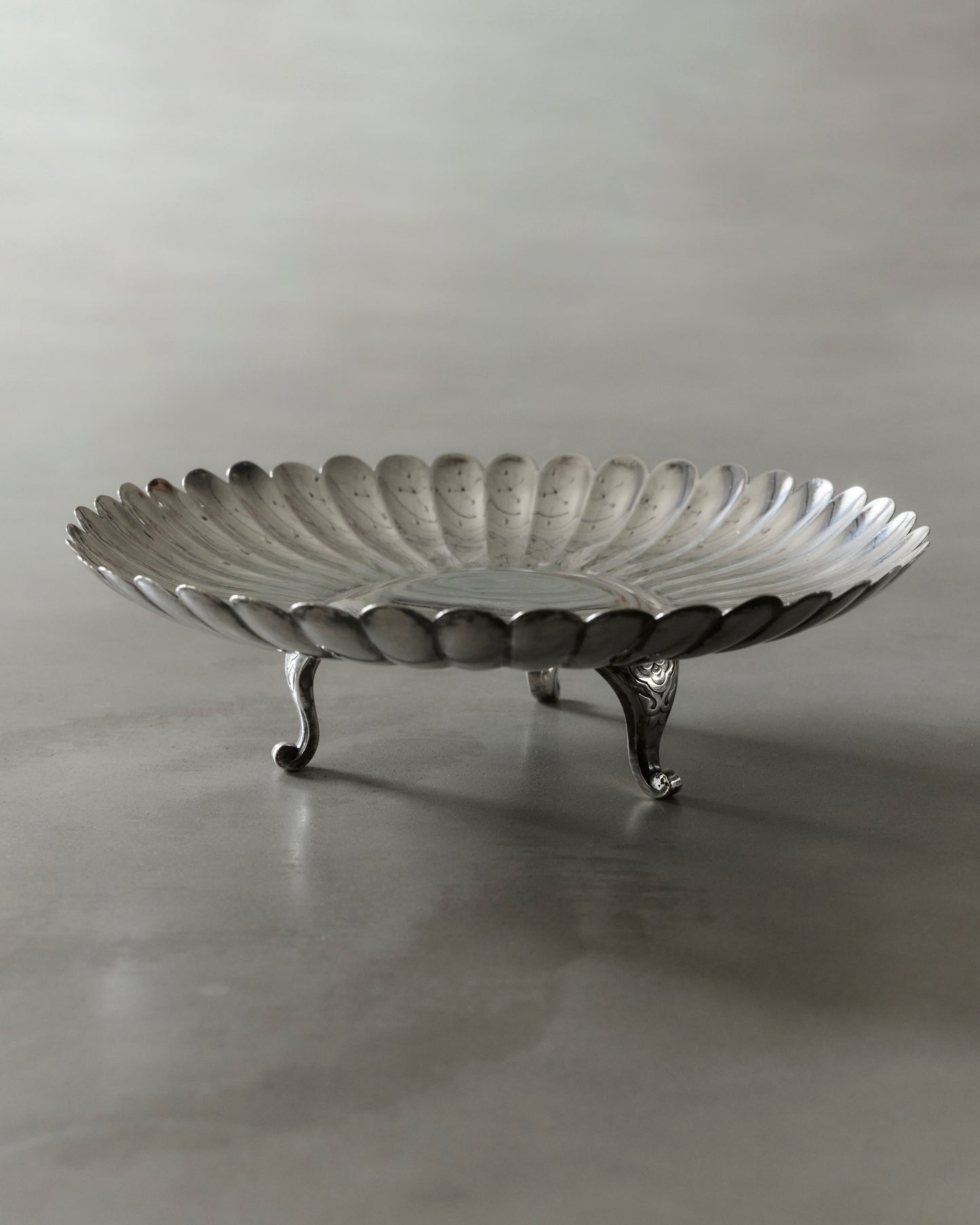 Christofle Floral Pedestal Dish