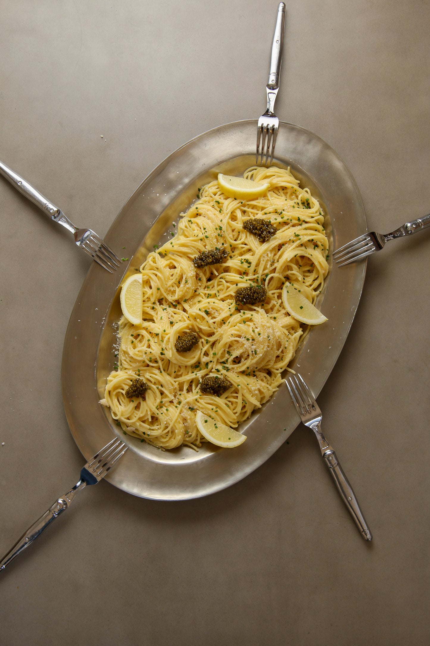 Spaghetti Limone Caviar Set