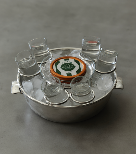 Vodka Shot & Caviar Bowl