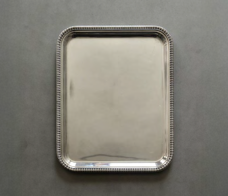 Rope Edge Silver Tray
