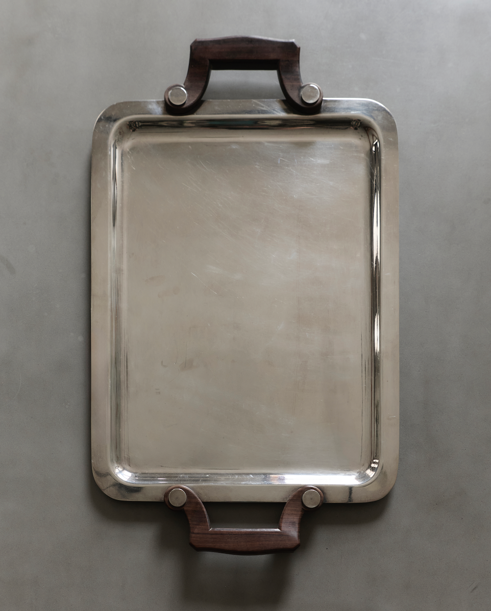 Christofle Wooden Handled Tray