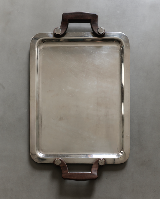 Christofle Wooden Handled Tray